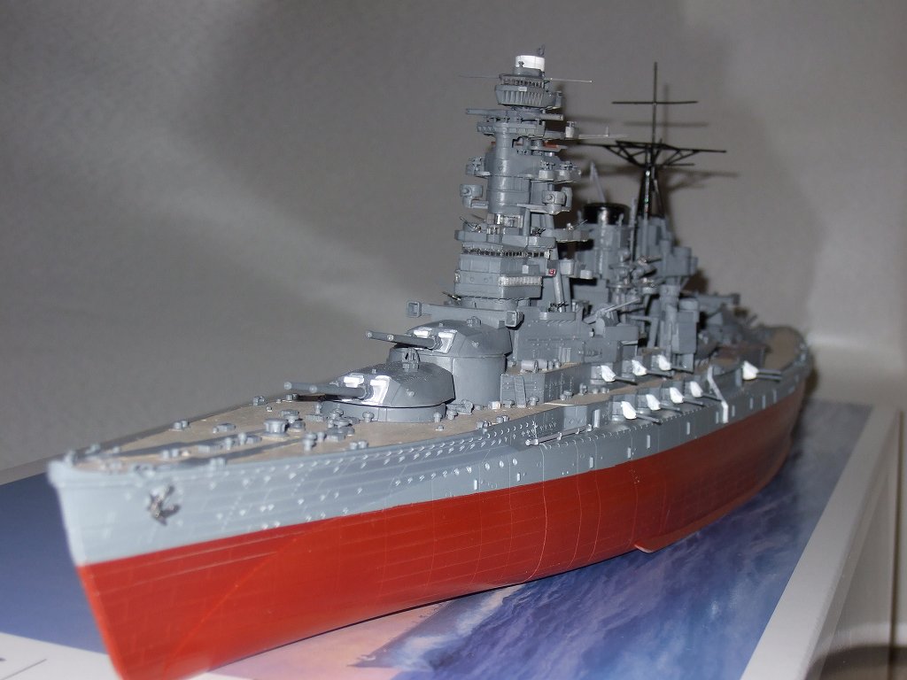 ハセガワ １／３５０ 日本海軍 戦艦長門 昭和十六年開戦時 製作記 １４ 